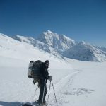 Me skiing down the Kahiltna Glacier
